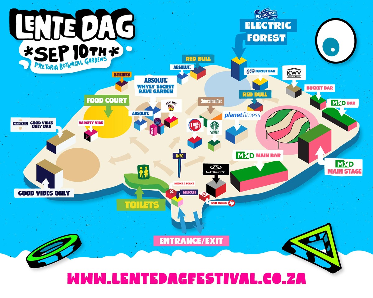 Lentedag festival map and layout.